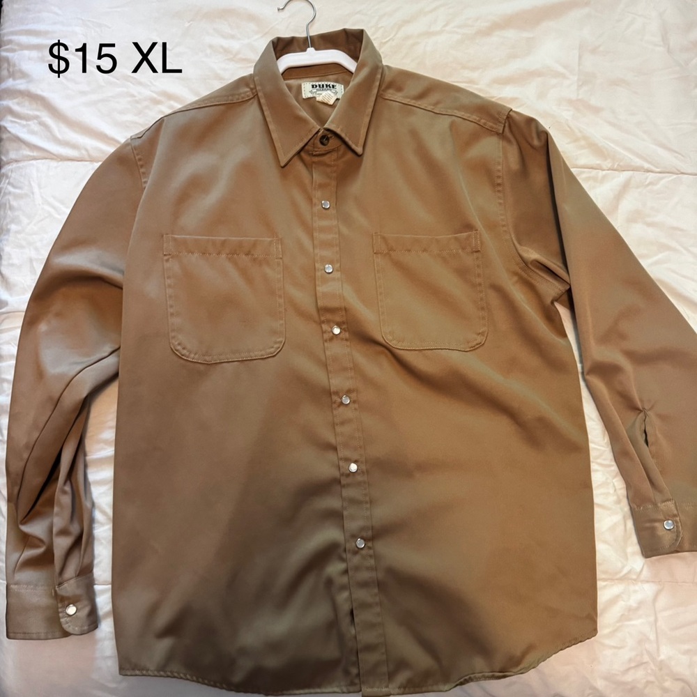 Crown Men's Brown Casual Button-Down Shirt